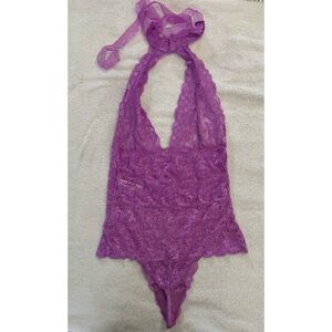 NWOT Dreamgirl Violet Lace Halter Chemise